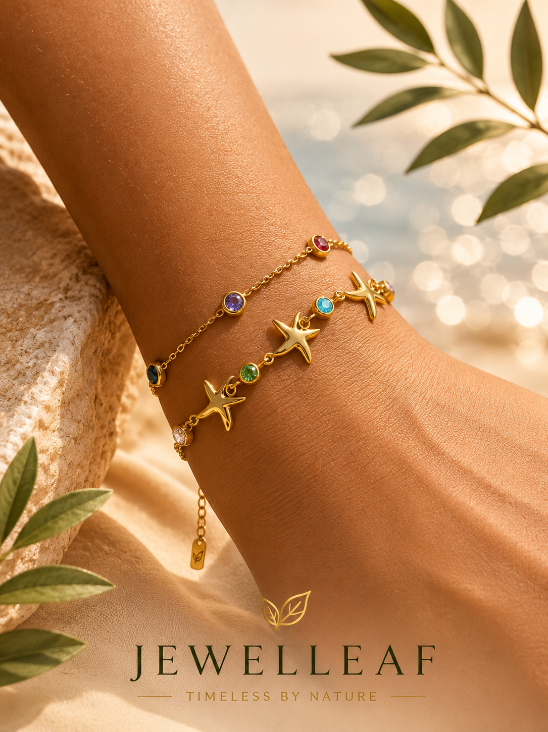 GOLD PLATED STARS BRACLETS
