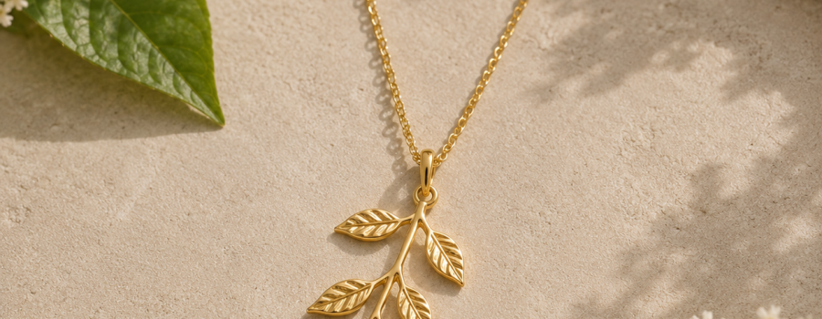 Woman wearing anti tarnish artificial jewelry necklace