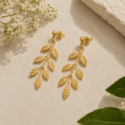 Gold Leaf Earrings