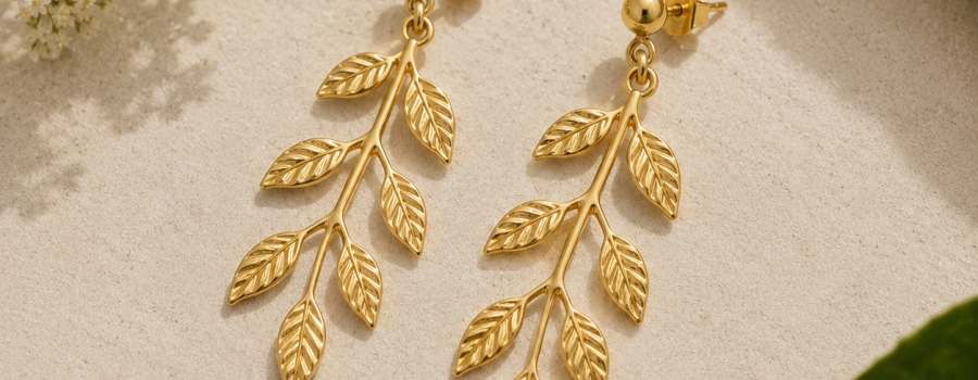 Gold Leaf Earrings